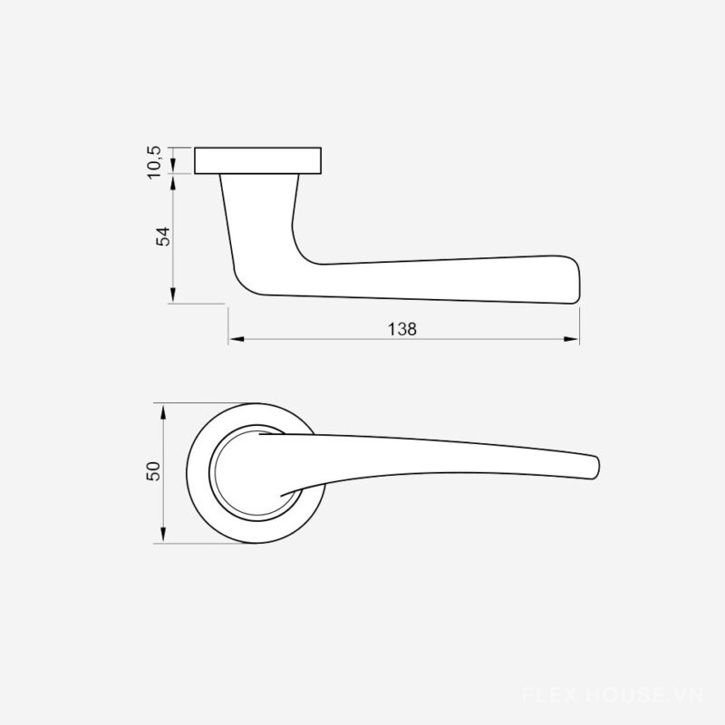 Tay nắm Hafele dòng Lemans đồng thau mạ chrome mờ 901.99.598 2