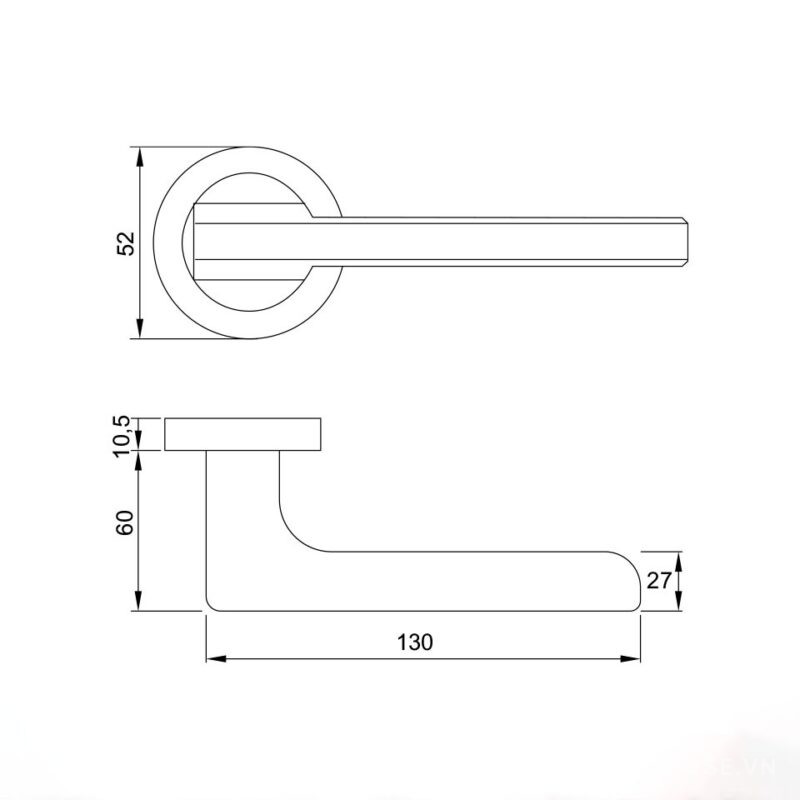 Tay nắm gạt Blade đồng thau mạ chrome Hafele 901.99.553 4
