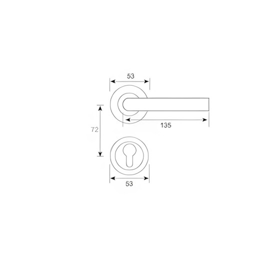Tay nắm gạt Inox 304 hiện đại Taura DL334 5