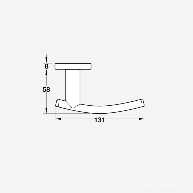 Tay nắm gạt có nắp che cửa nhà vệ sinh Hafele 903.99.986 3