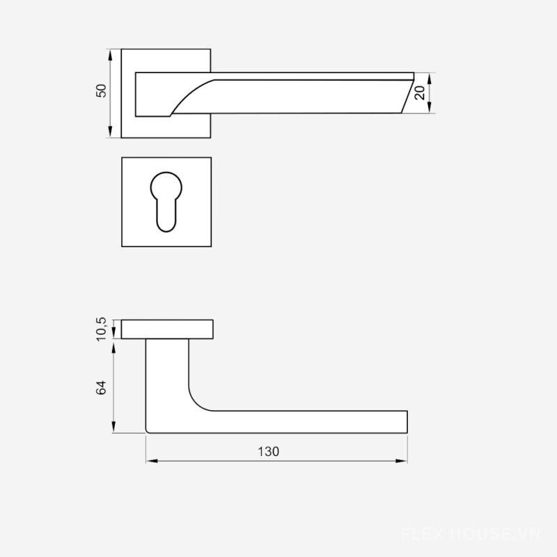 Tay nắm hợp kim kẽm mạ đồng bóng Hafele 901.99.731 1