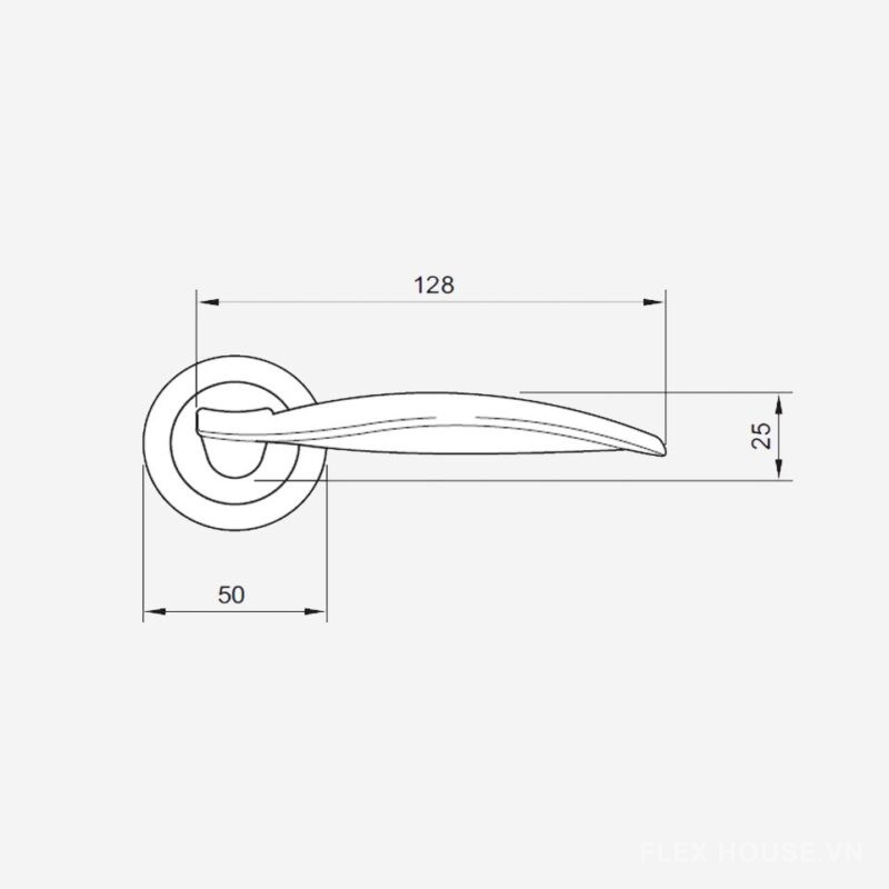 Tay nắm gạt phân hợp Wind cho cửa phòng Hafele 901.98.816 2