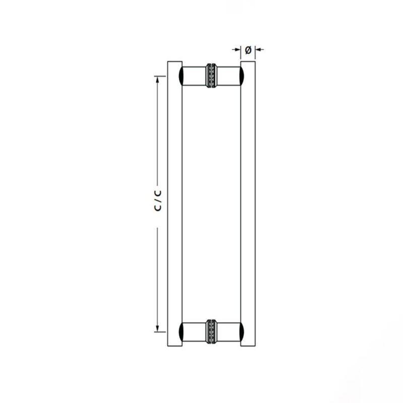 Tay nắm kéo chữ H cho cửa 800mm Hafele 903.08.502 5