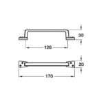 Tay nắm tủ hợp kim kẽm Hafele 107.03.115 (1)