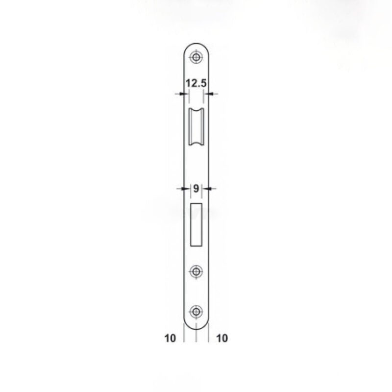 Thân khóa cửa Hafele Inox mờ 911.02.468 4