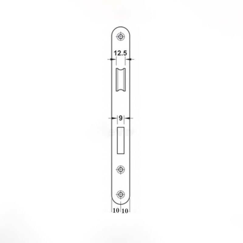 Thân khóa cửa Hafele Inox mờ 911.02.468 2