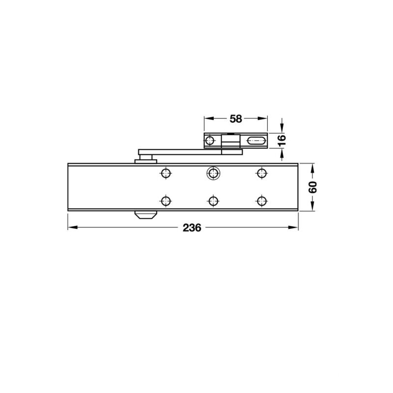 Thiết bị đóng cửa tự động 100Kg DCL51 Hafele 931.84.829 2