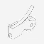 Bánh xe cửa trượt dưới chịu tải 80kg Hafele 403.50.940