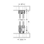 Bánh xe cửa trượt lọt lòng 25 IF G Hafele 415.13.103