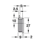 Bánh xe dẫn hướng F-line12 30B màu xám Hafele 402.21.200