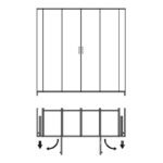 Bộ phụ kiện cửa trượt xoay bằng gỗ Hafele 408.45.012