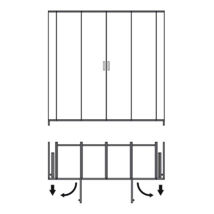Bộ phụ kiện cửa trượt xoay bằng gỗ Hafele 408.45.012