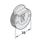 Dẫn hướng Slido Classic 20IF K màu xám Hafele 404.19.320