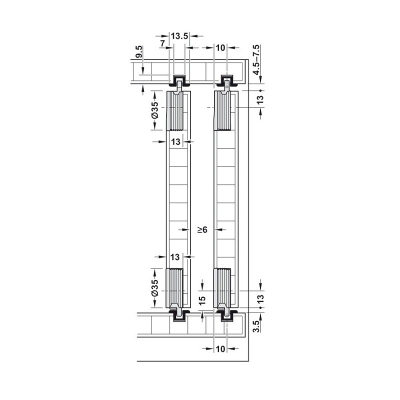 Dẫn hướng Slido Classic 20IF K màu xám Hafele 404.19.320 5 Dẫn hướng Slido Classic 20IF K màu xám Hafele 404.19.320 2