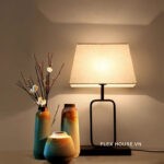 Đèn để bàn phòng khách khung đen Minimalist X8027