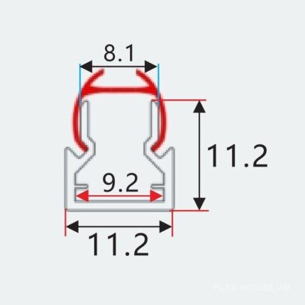 Máng đèn LED âm tủ 3 mét TS-080