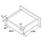 Ray âm hộc tủ giảm chấn Ums25 250mm Hafefe 433.07.225