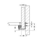 Ray âm hộc tủ giảm chấn Ums25 250mm Hafefe 433.07.225