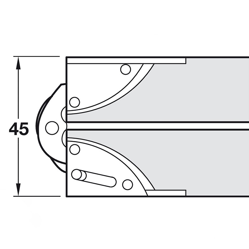 Bản lề gập cho bàn xếp Hafele 341.30.509 9