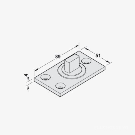 Bản lề trục xoay Hafele 981.00.092 (1)