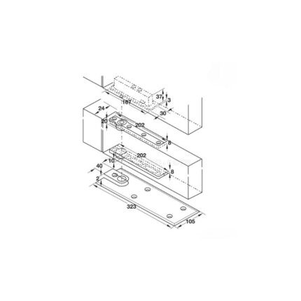 Bộ kẹp thẳng tâm inox Hafele 932.86.932  (1)