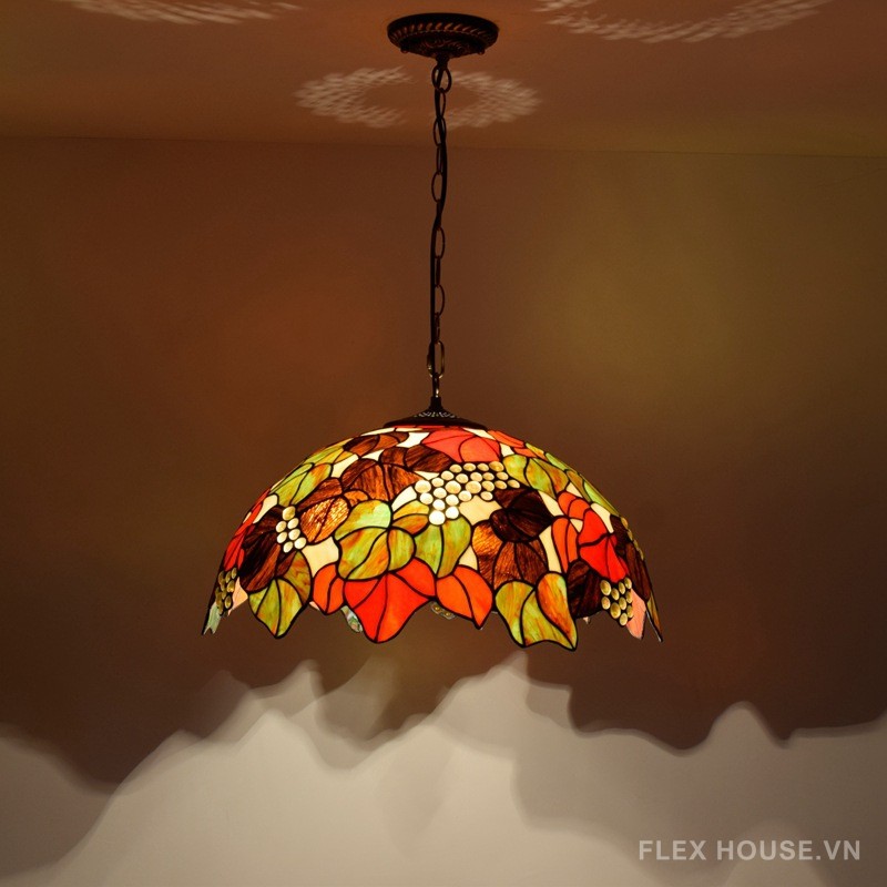 Đèn Tiffany kính màu thả trần decor cao cấp XJY498 6