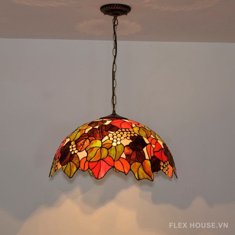 Đèn Tiffany kính màu thả trần decor cao cấp XJY498 7