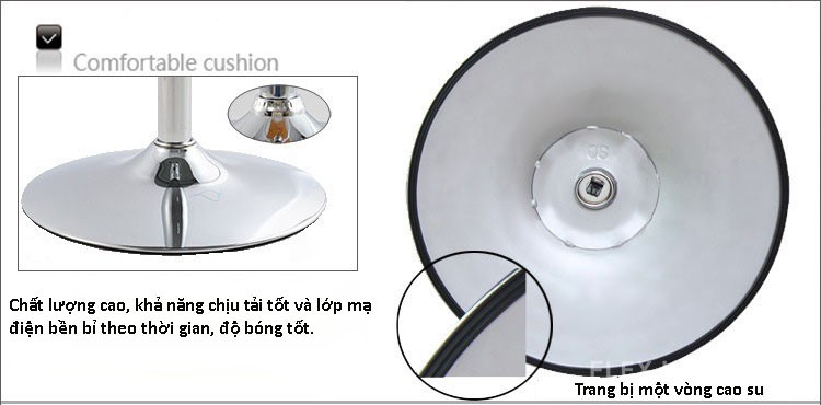 Ghế quầy bar đệm da lưng gỗ nâng hạ cao cấp HC1022 3