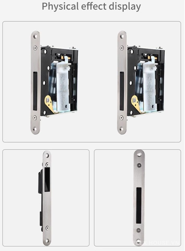 Khóa âm cửa phòng ngủ thép không gỉ hiện đại ZSN938 11