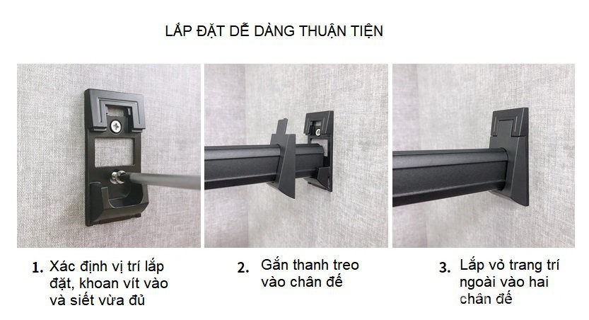 Thanh treo quần áo có đèn Led cảm biến thông minh YLF3238