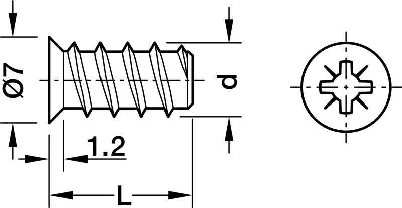 Vít Varianta 5/10.5mm Hafele 012.14.910 6