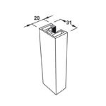 Khung nhôm bên cho cửa trượt No.52 Hafele 403.75.344