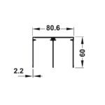 Ray đôi dẫn hướng trên 3000mm Hafele 403.75.38