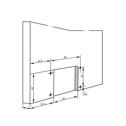 Ray trên cửa trượt dài 2500mm Hafele 401.30