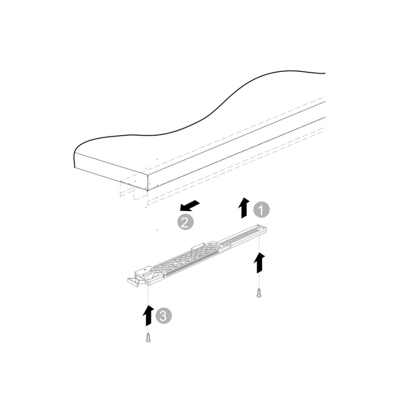 Ray trên cửa trượt dài 2500mm Hafele 401.30