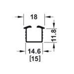 Ray trượt và ray dẫn hướng cửa lùa Hafele 401.30.6