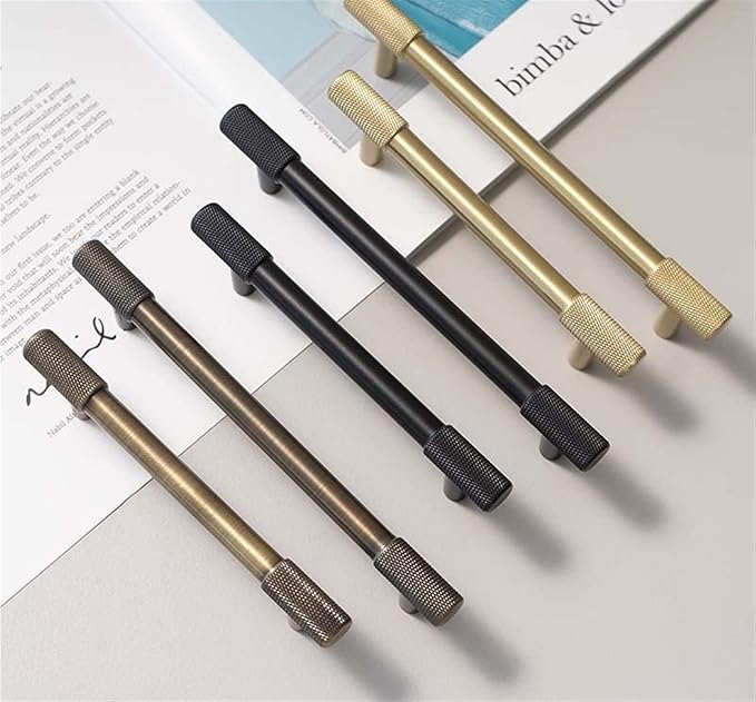 Tay nắm tủ bằng đồng khắc sợi lưới hai bên C2286 110