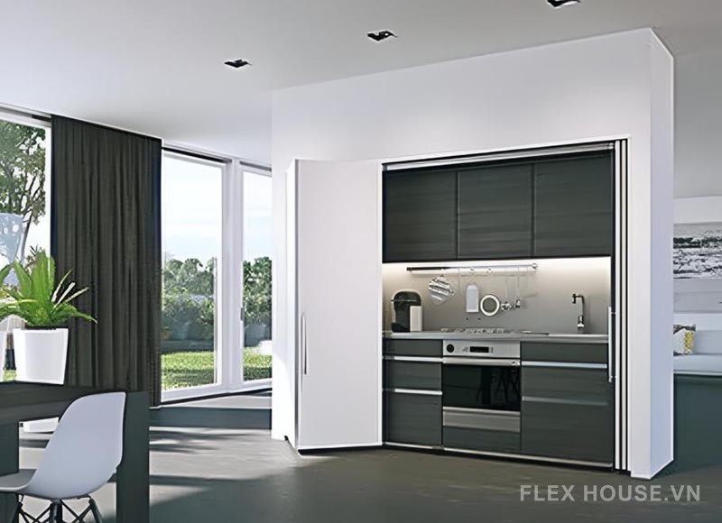 Bộ trượt xếp Conepta 1851-2600mm cánh phải Hafele 408.31.011 4