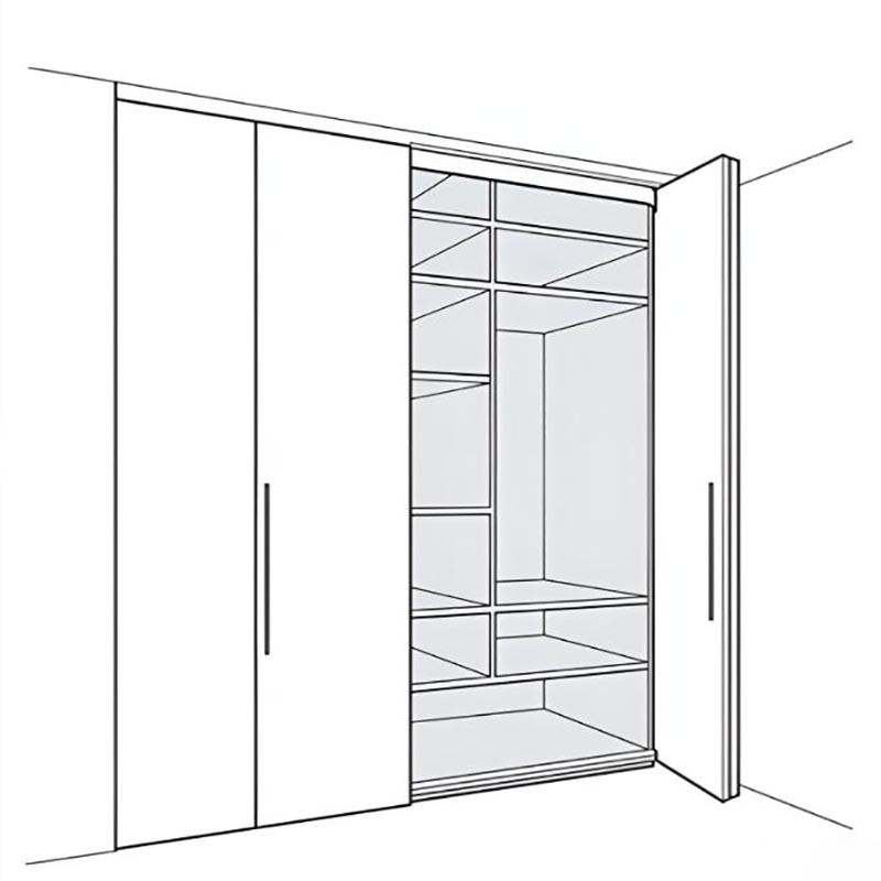 Bộ trượt xếp Conepta 1851-2600mm cánh phải Hafele 408.31.011 6