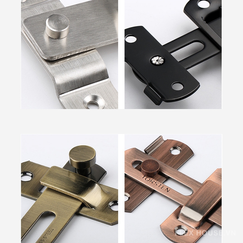 Chốt cửa gạt ngang cho cửa lùa bằng thép không gỉ JNT22 61