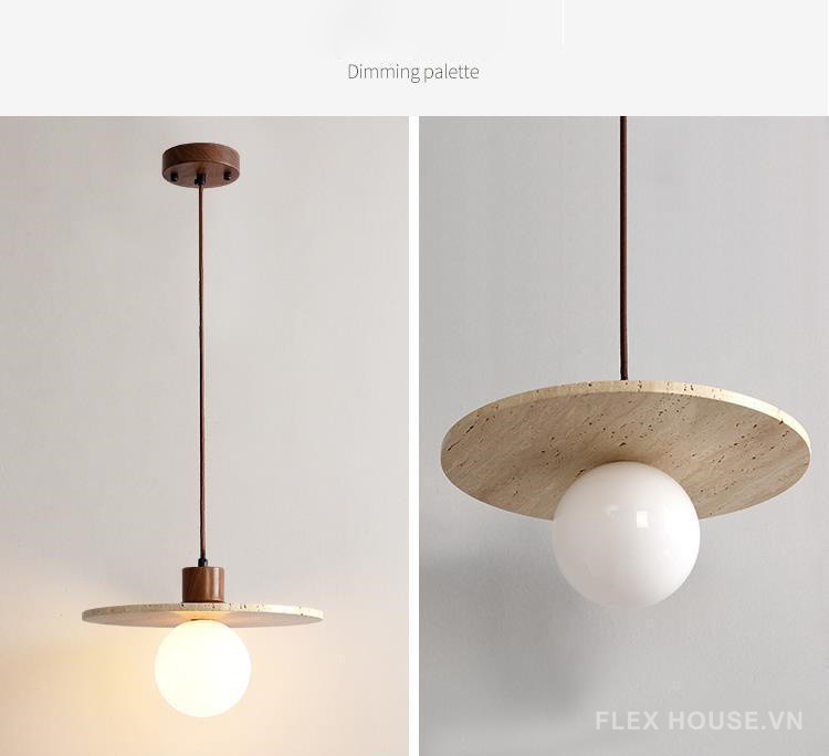 Đèn thả đá Travertine phong cách Wabi Sabi HDS0011 13