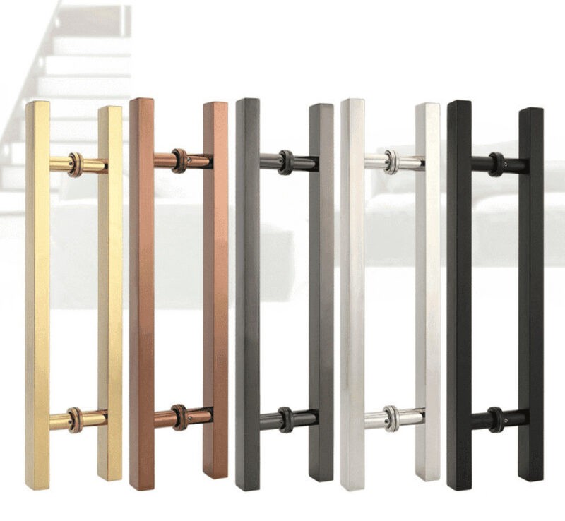 Tay nắm cửa kính cửa gỗ inox giá rẻ QB-6825 1