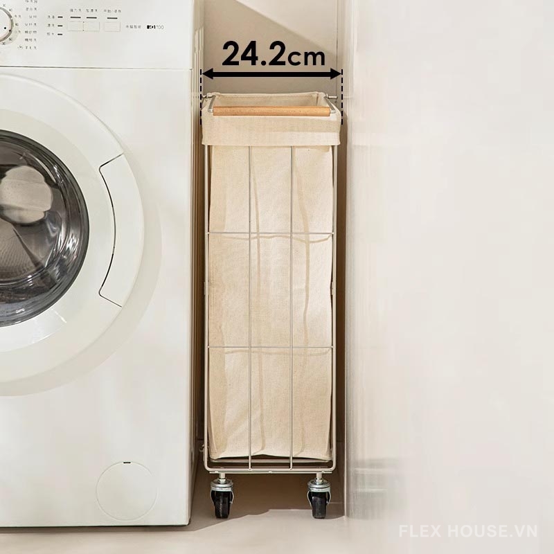 Xe đẩy đựng đồ giặt khung inox gấp gọn tiện lợi DUBE911 15