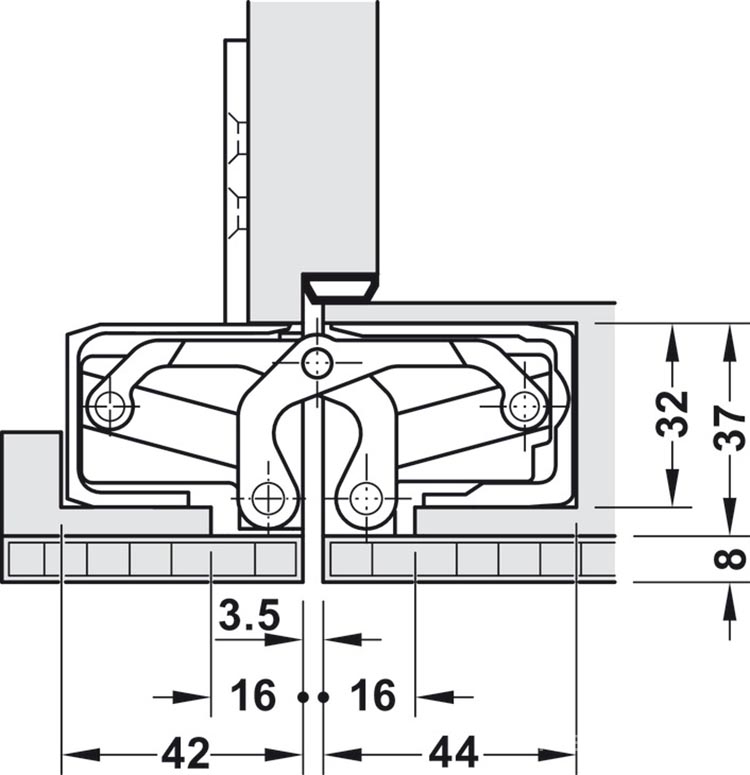 Bản lề âm cửa TE 540 3D A8 100kg màu đen Hafele 924.19.337 8