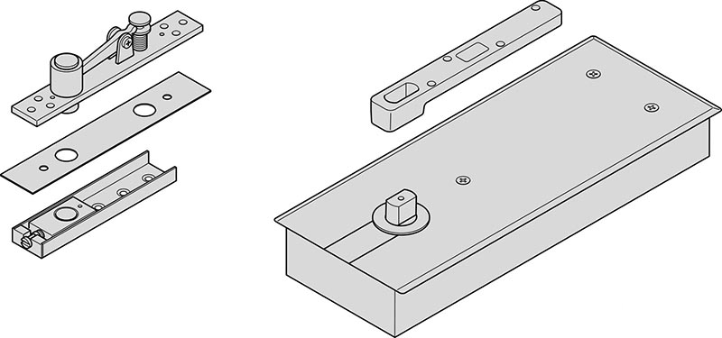Bản lề sàn EN2 80Kg Hafele 932.77.000 8