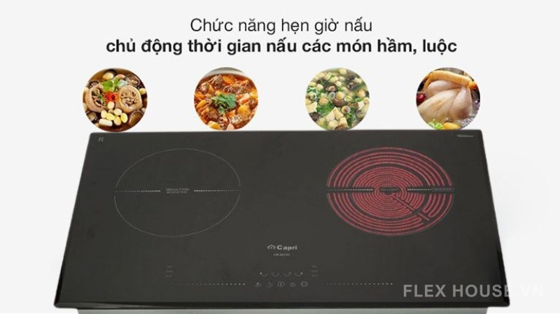 Bếp điện từ hồng ngoại 2 vùng nấu Capri CR-807HI