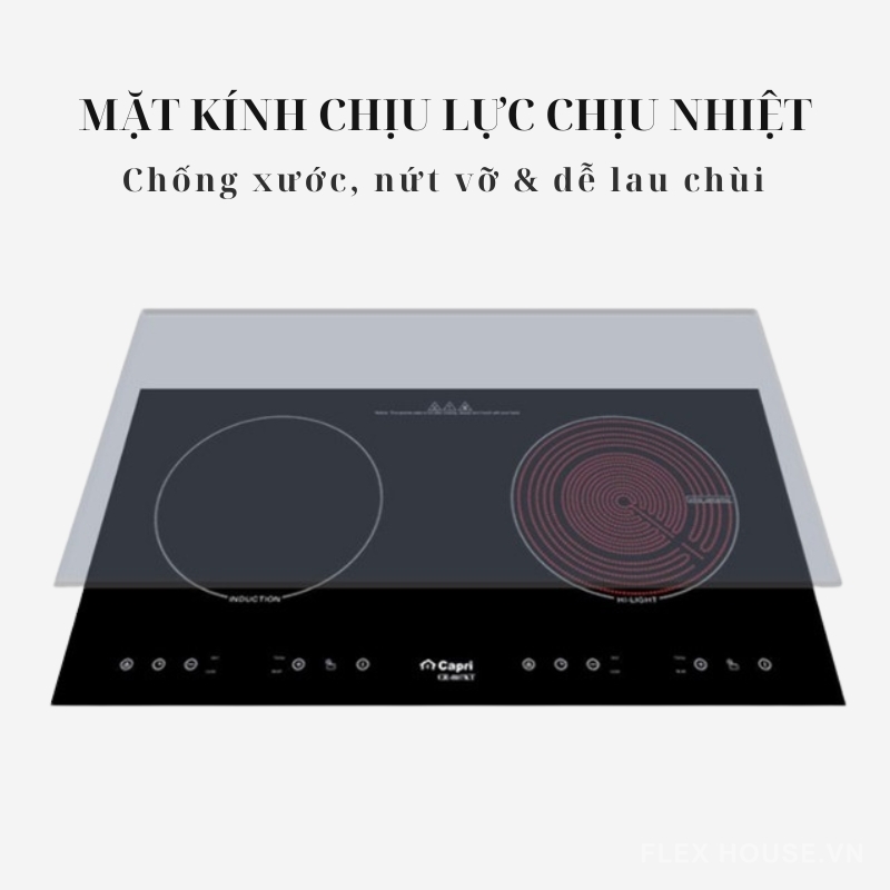 Bếp điện từ hồng ngoại 2 vùng nấu Capri CR-807HI