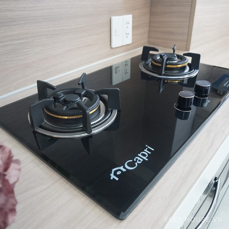 Bếp gas 2 vùng nấu lắp âm cao cấp Capri CR-208KT 2