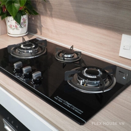 Bếp gas âm kính 3 vùng nấu Capri CR-308KT
