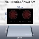 Bếp hồng ngoại âm 2 vùng nấu Capri CR-805KT